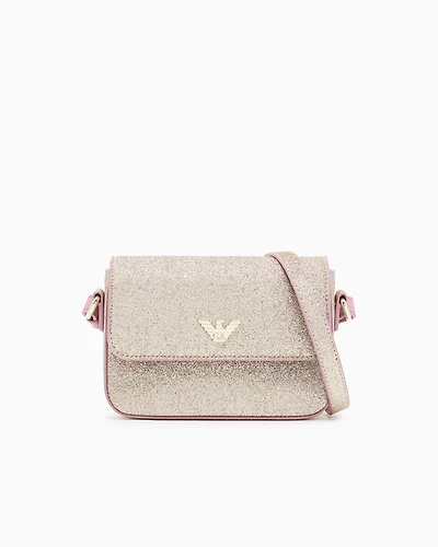 Emporio Armani - Glitter shoulder bag, Girl, Yellow, Size: TU
