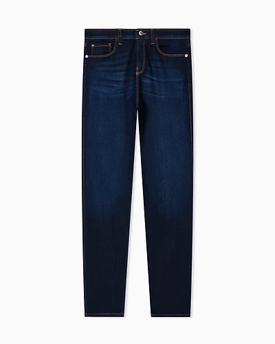 Emporio Armani - J20 high-waisted super-skinny leg jeans viscose denim, Woman, Blue, Size: