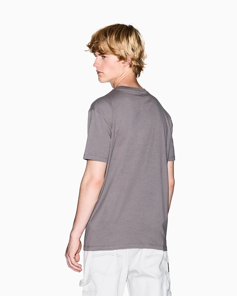 Armani Exchange - Regular fit T-shirt with logo, Man, Grey, Size: