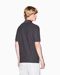 Armani Exchange - Regular fit polo shirt with allover logo, Man, Grey, Size: