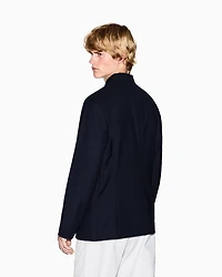 Armani Exchange - Single-breasted two-button jacket, Man, Navy Blue, Size: