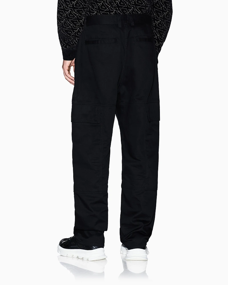Armani Exchange - Cotton twill cargo pants, Man, Black, Size: