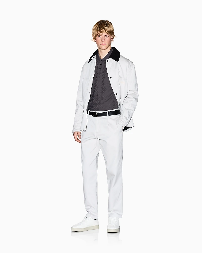 Armani Exchange - Cotton twill chinos, Man, White, Size: