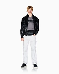 Armani Exchange - Regular fit T-shirt with rectangular logo, Man, Grey, Size: