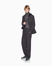 Single-breasted wool blend jacket