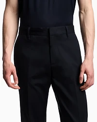 Emporio Armani - Comfort-gabardine chinos, Man, Navy Blue, Size: