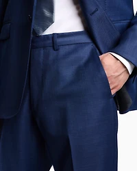 Emporio Armani - Single-breasted suit a silky-finish grisaille, Man, Blue, Size: