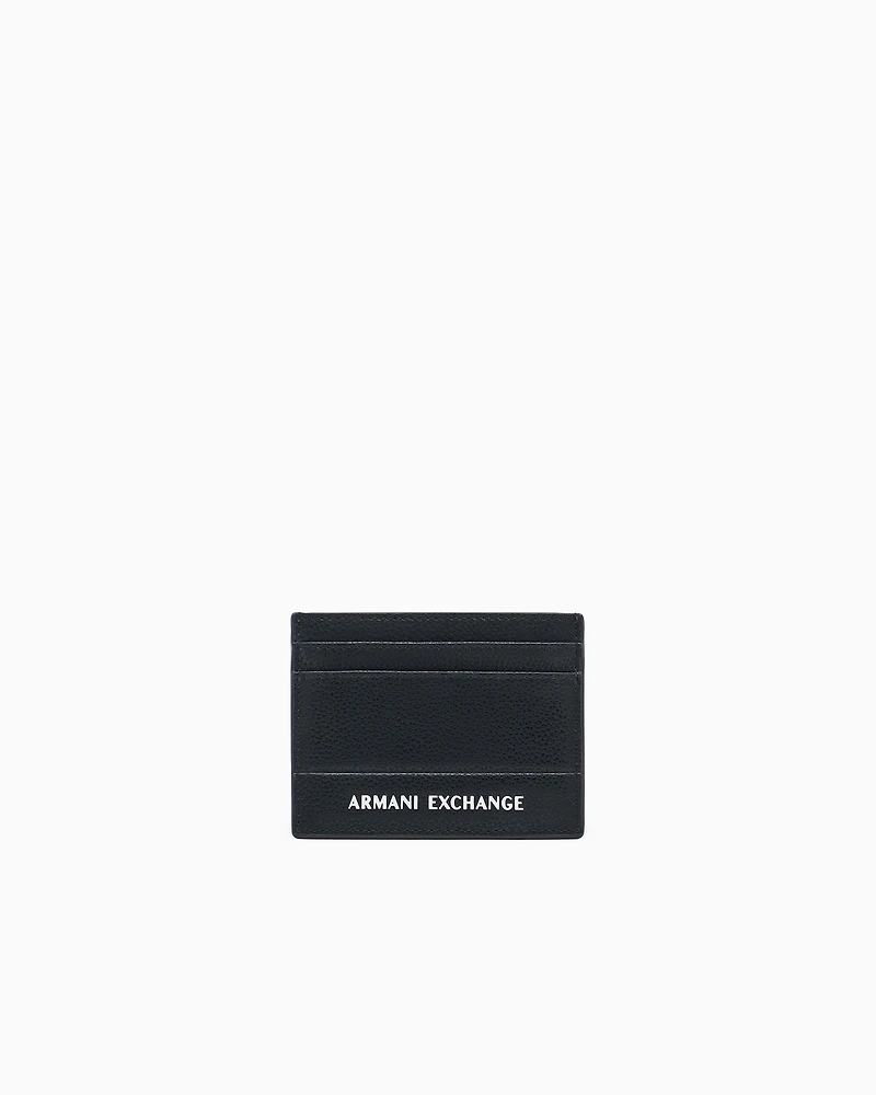 Armani Exchange - Card holder in garnet material, Man, Black, Size: TU