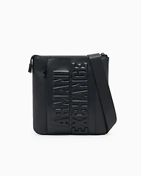 Shoulder bag with embossed logo