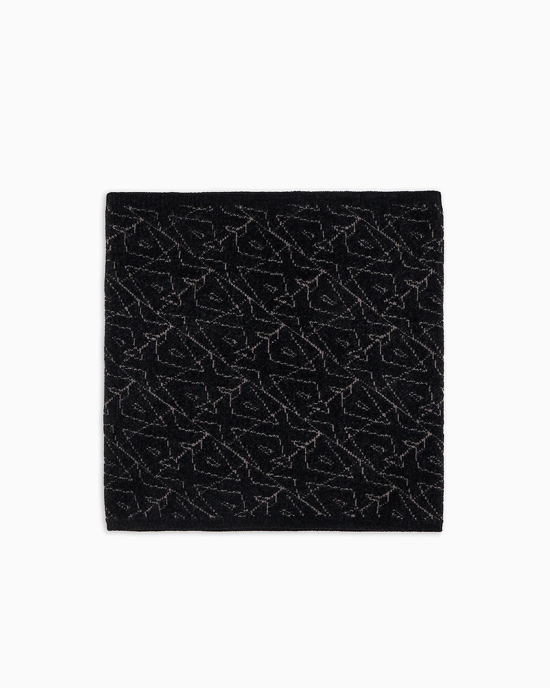 Armani Exchange - Neck with allover logo, Man, Black, Size: TU