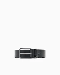 Armani Exchange - Leather belt, Man, Black, Size: TU