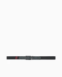 Armani Exchange - Coated leather belt, Man, Black, Size: TU