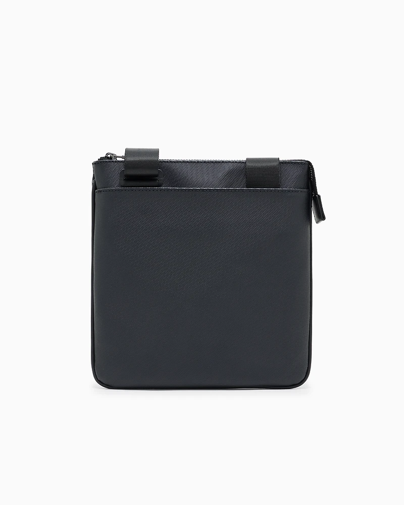 Monogram and Stripe Flat Shoulder Bag