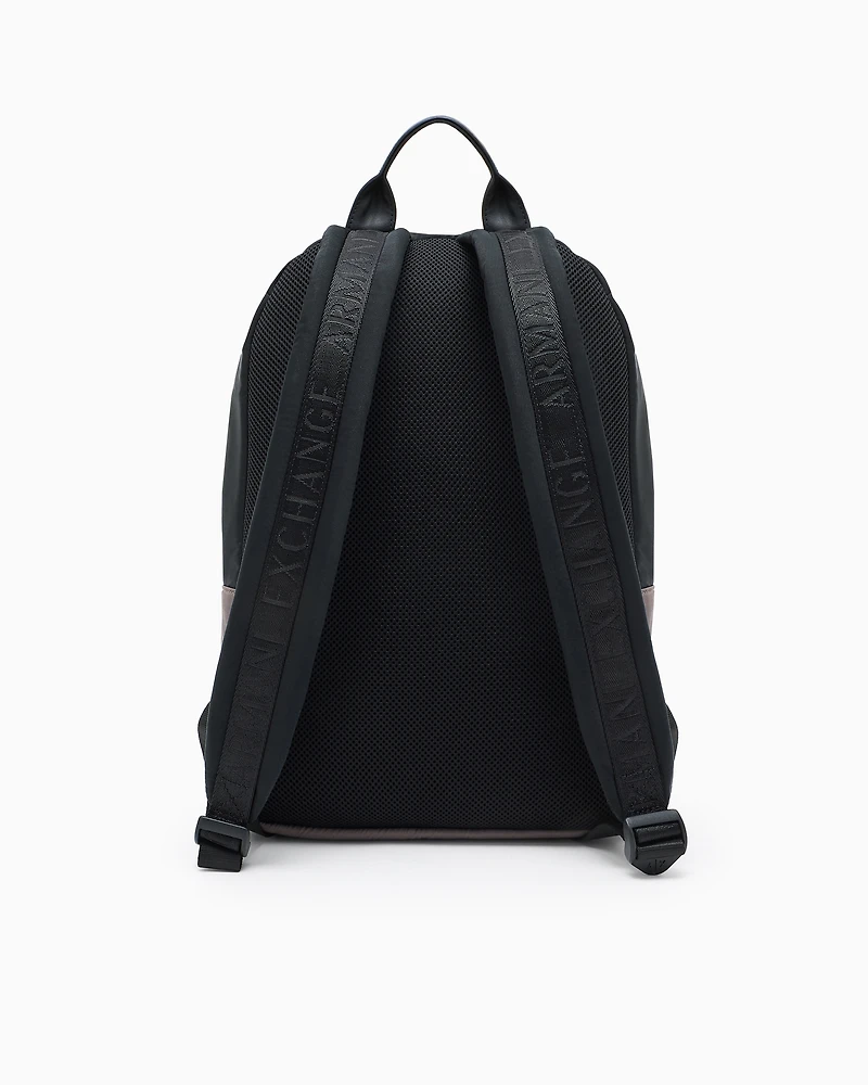 Armani Exchange - Two-tone backpack with logo, Man, Grey, Size: TU