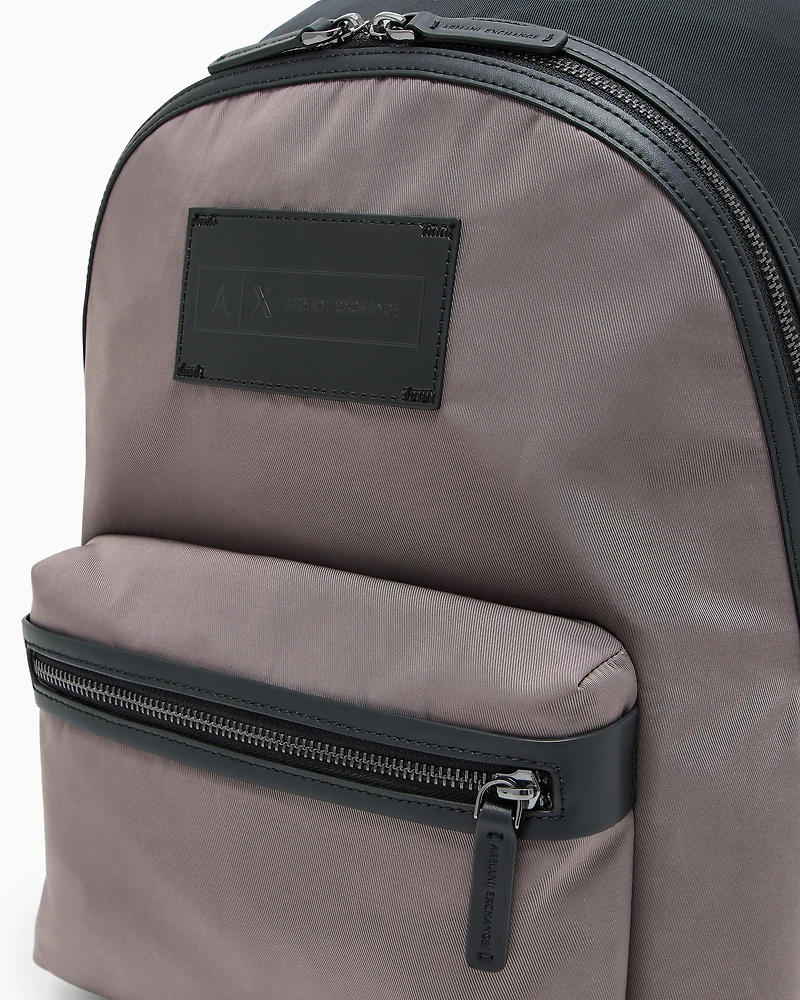 Armani Exchange - Two-tone backpack with logo, Man, Grey, Size: TU