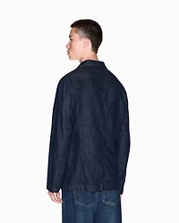 Armani Exchange - Single-breasted jacket cotton and linen, Man, Blue, Size: