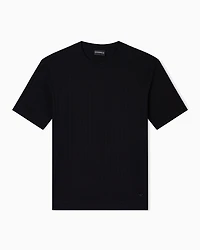 Emporio Armani - ASV jacquard jersey T-shirt, Man, Black, Size: