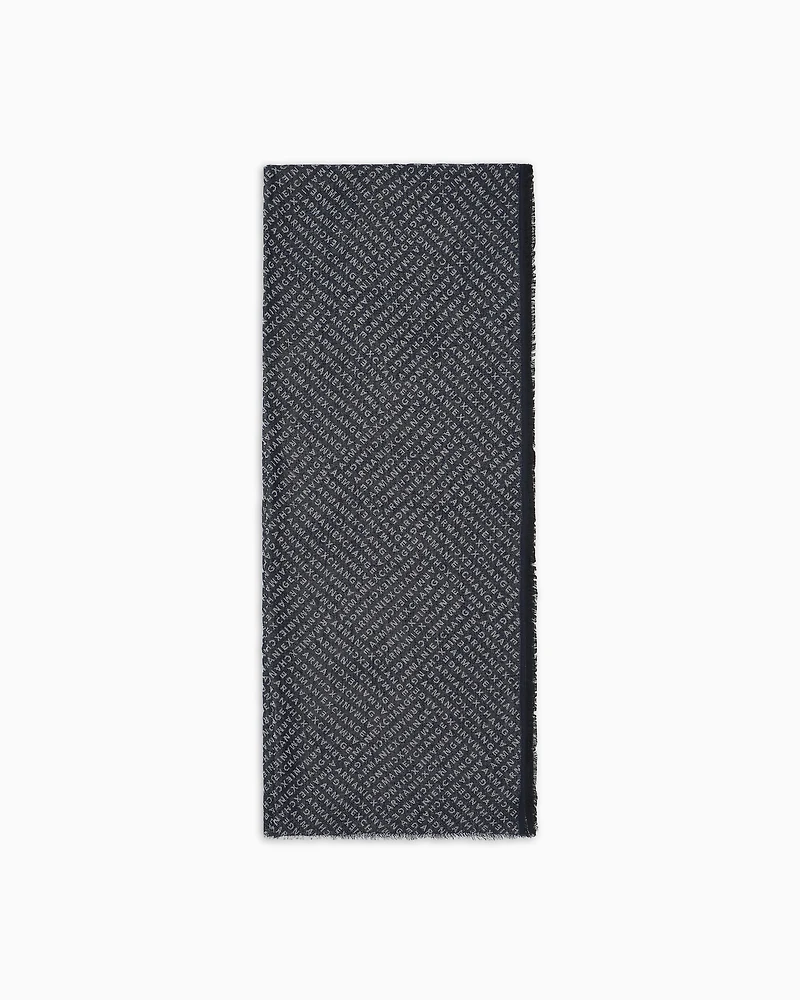 Jacquard logo scarf