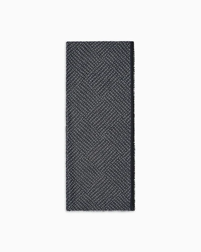 Jacquard logo scarf