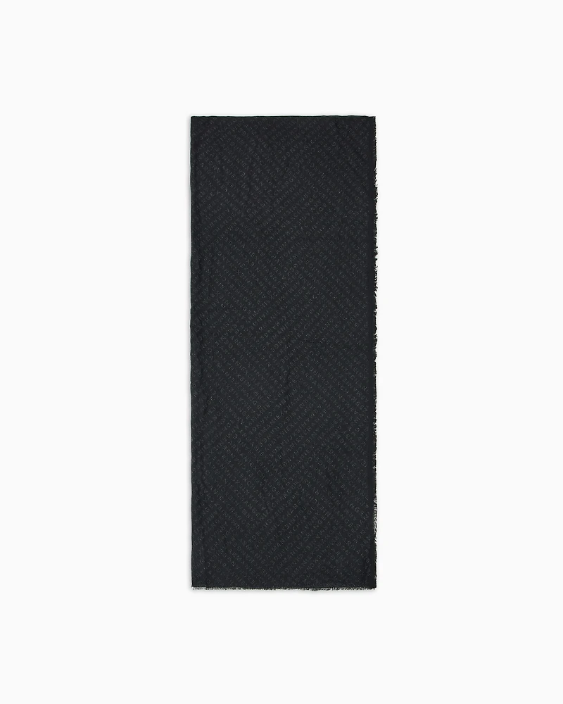 Jacquard logo scarf