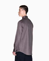 Armani Exchange - Regular fit jacquard cotton shirt, Man, Grey, Size: