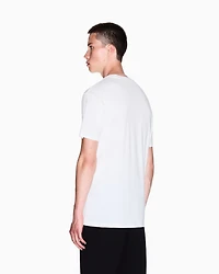 Armani Exchange - Regular fit T-shirt with photographic print, Man, White, Size: