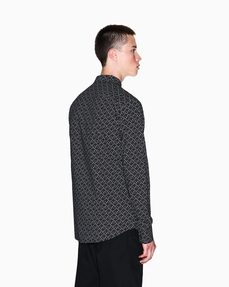 Slim fit micro-pattern shirt