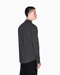 Slim fit micro-pattern shirt