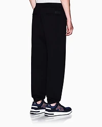 Armani Exchange - Cotton blend pique trousers, Man, Black, Size:
