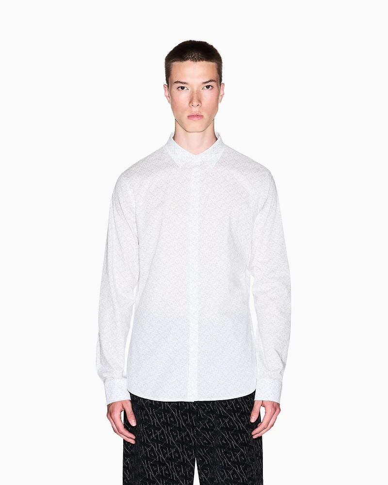 Slim fit micro-pattern shirt