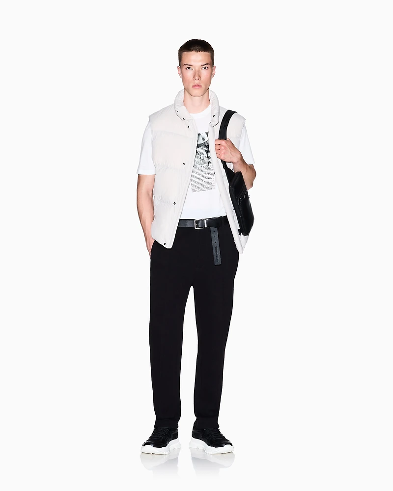 Armani Exchange - Regular fit T-shirt with photographic print, Man, White, Size: