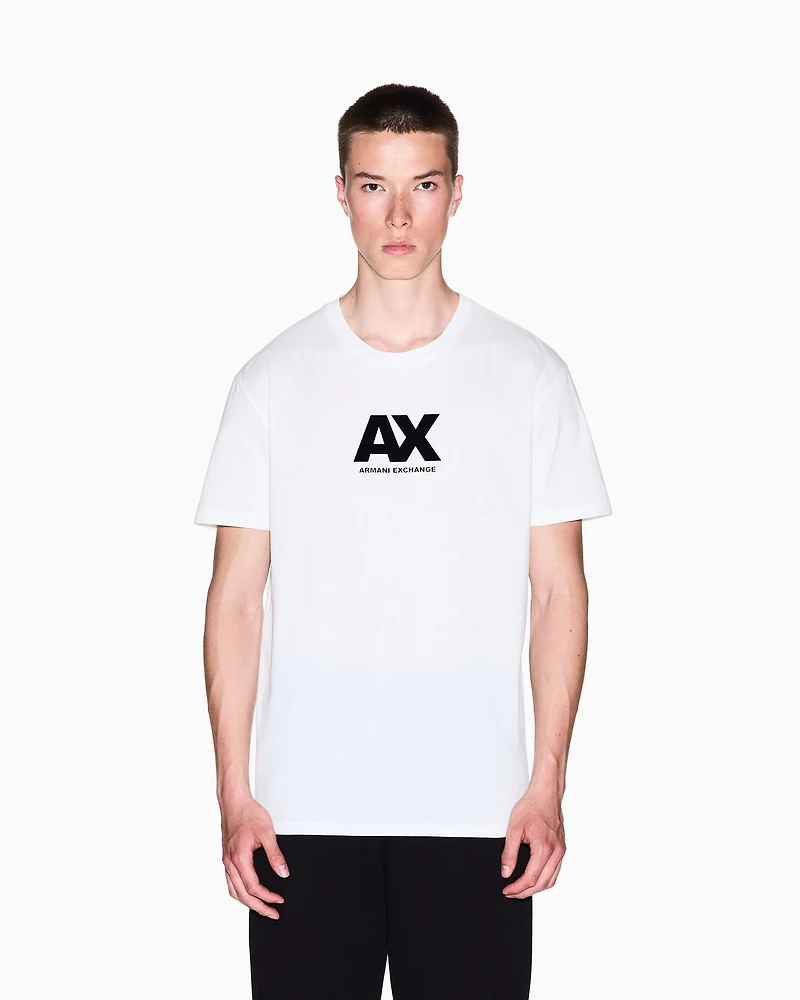 Armani Exchange - Regular fit T-shirt with logo, Man, White, Size: