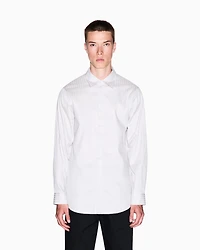 Regular fit jacquard cotton shirt
