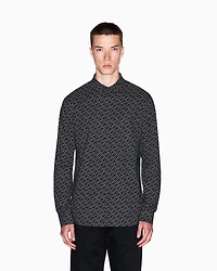 Slim fit micro-pattern shirt