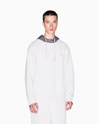 Armani Exchange - Contrasting hoodie, Man, White, Size: