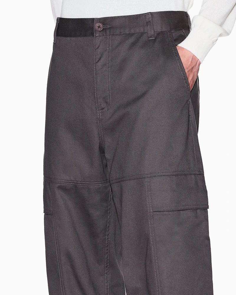 Armani Exchange - Cotton twill cargo pants, Man, Grey, Size: