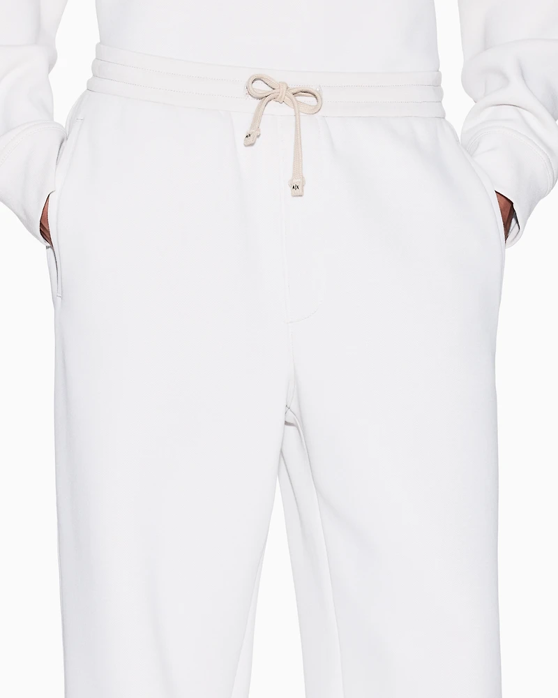 Cotton blend pique trousers