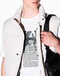 Armani Exchange - Regular fit T-shirt with photographic print, Man, White, Size: