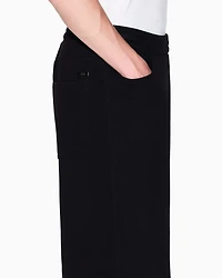 Armani Exchange - Cotton blend pique trousers, Man, Black, Size: