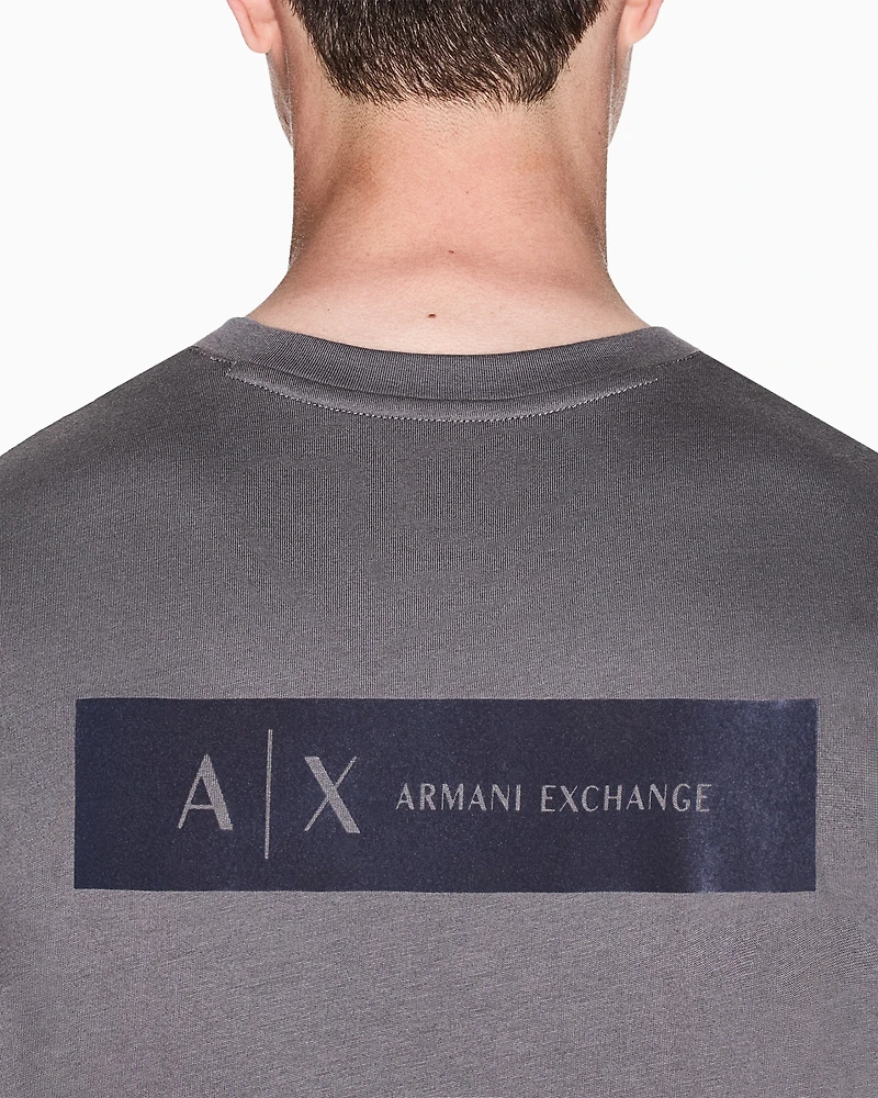 Armani Exchange - Regular fit T-shirt with print on the back, Man, Grey, Size: