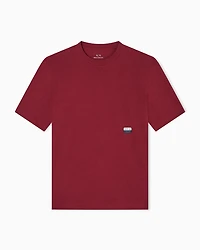 Armani Exchange - Regular fit T-shirt with small logo, Man, Red, Size: