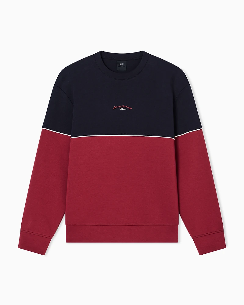 Two-tone sweatshirt stretch fabric