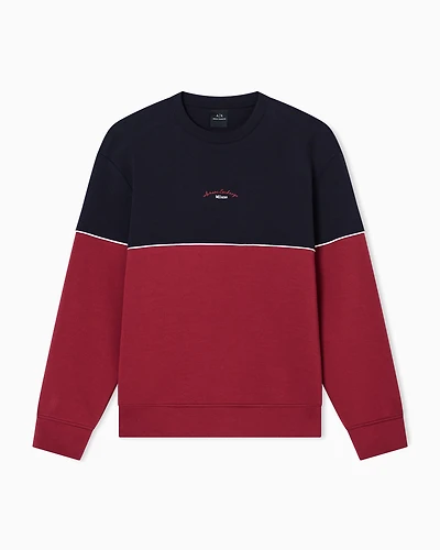 Two-tone sweatshirt stretch fabric