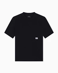 Armani Exchange - Regular fit T-shirt with small logo, Man, Black, Size: