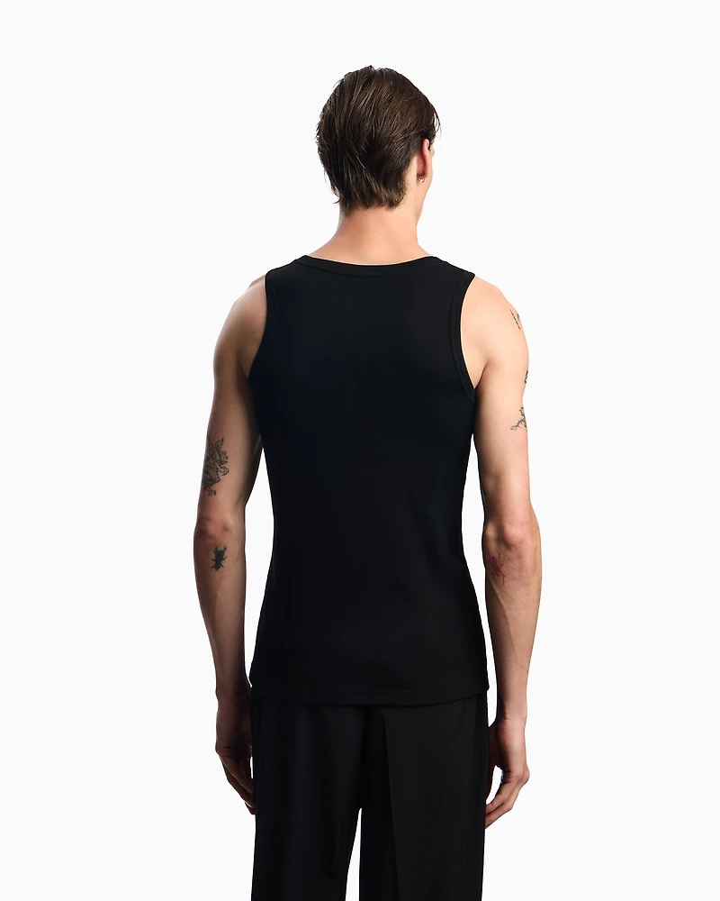 Emporio Armani - Limited Edition jersey tank top, Man, Black, Size:
