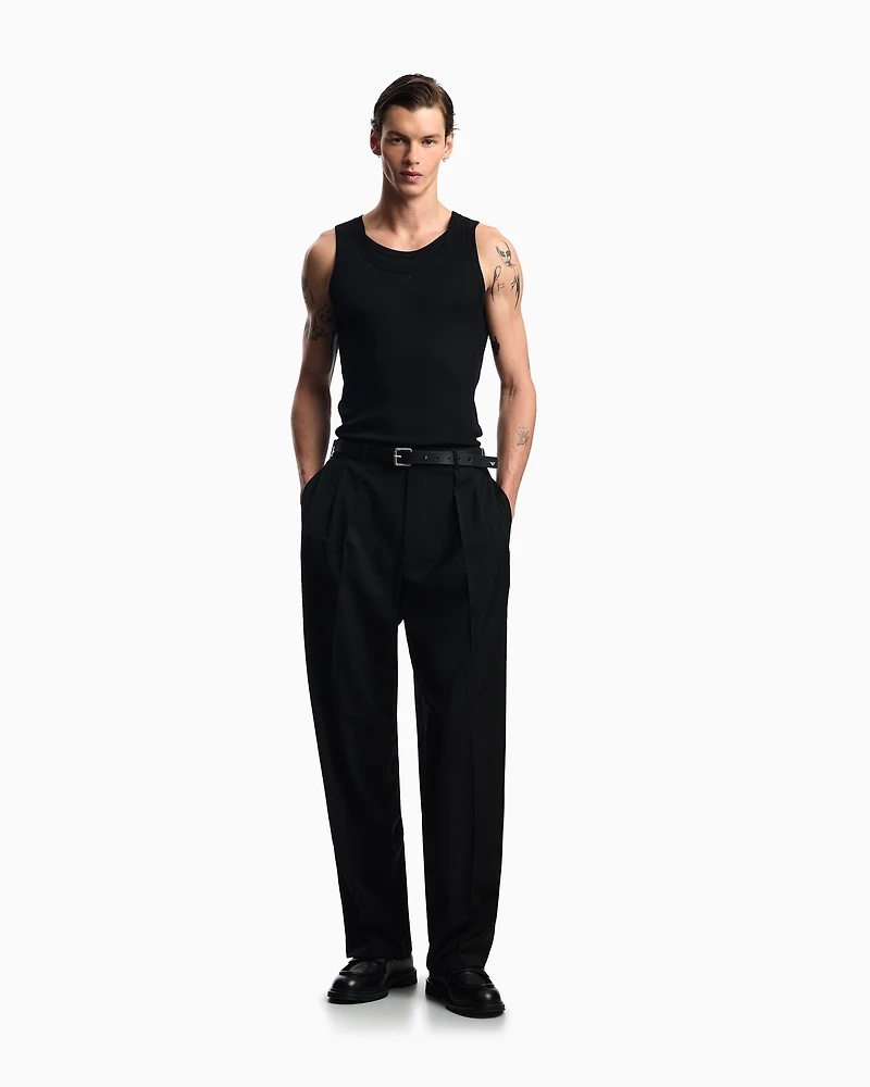 Emporio Armani - Limited Edition jersey tank top, Man, Black, Size: