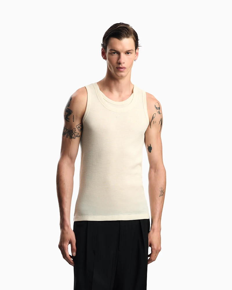 Emporio Armani - Limited Edition jersey tank top, Man, White, Size: