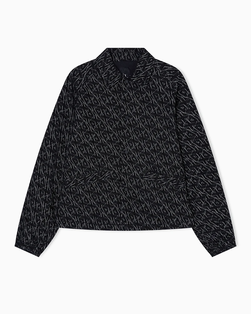 Jacquard blouson with allover logo