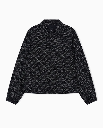 Jacquard blouson with allover logo