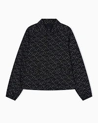 Jacquard blouson with allover logo